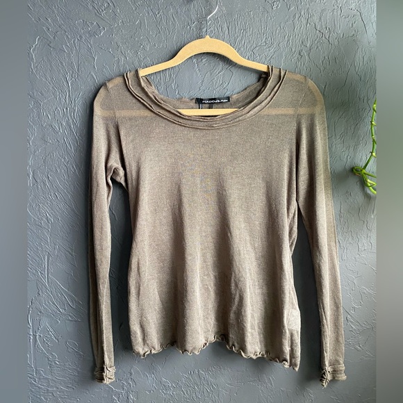 MADO et les Autres | Sheer Top | Color : Tan/Brown | Size: 4 - Picture 1 of 4